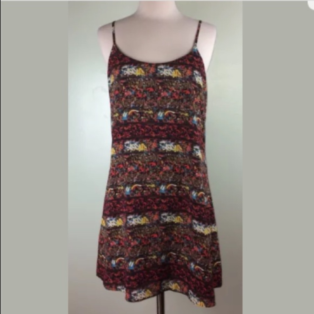 Sam Edelman Mini Slip Dress Small Orange Aztec